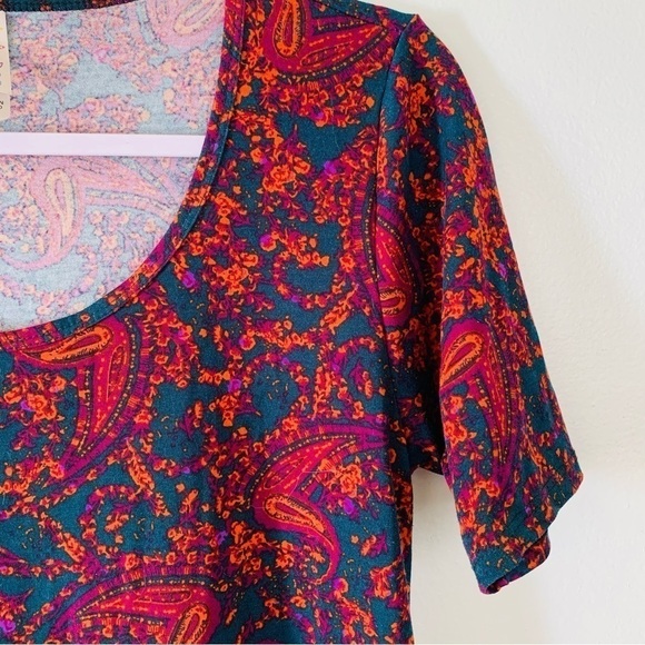 Lularoe Multi Color Paisley Floral Perfect T Size XS - Picture 2 of 6